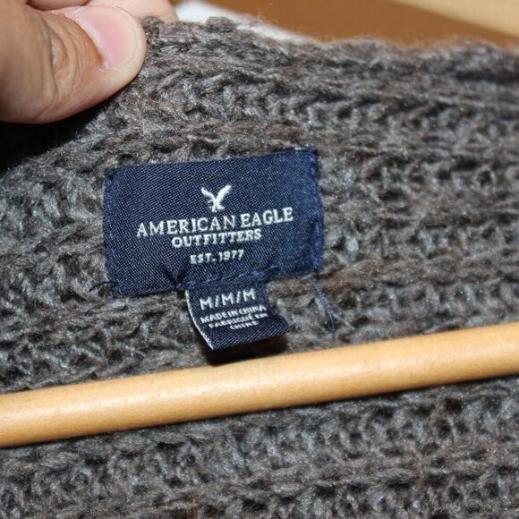 American Eagle Outfitters Brown Long  Open Front Cardigan Sweater Women's Size M - Picture 8 of 12